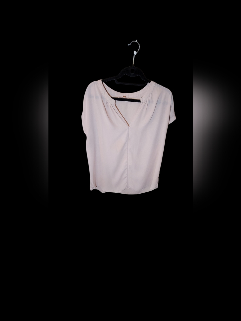 Philosophy Blush Short-Sleeve V-Neck Blouse